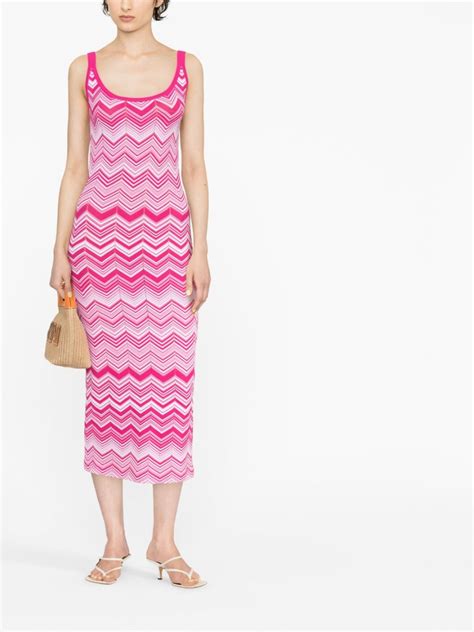 Missoni Zig Zag Knitted Midi Dress Farfetch