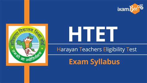 Htet Exam Syllabus Exam Syllabus For Haryana Teacher Eligibility