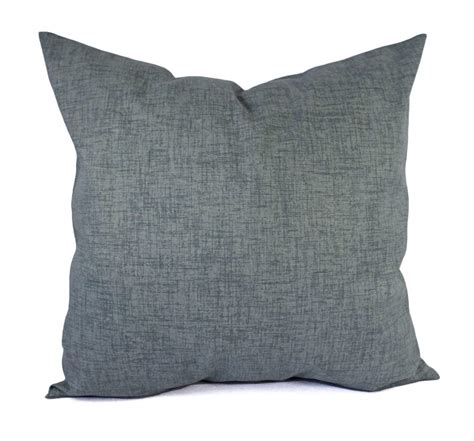 Grey Blue Solid Pillows Solid Grey Pillow Cover Custom Pillow Sham Decorative