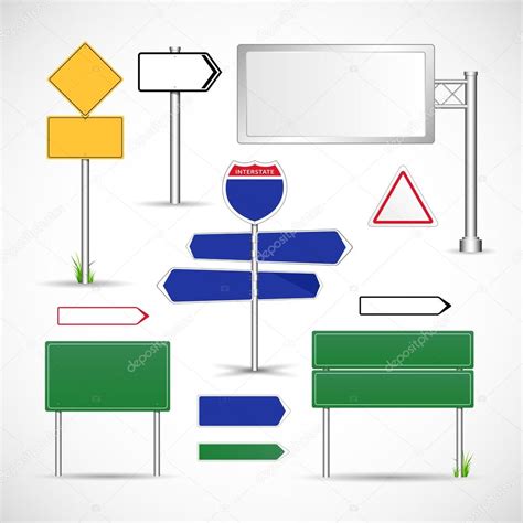 Road Signs Template Vector — Stock Vector © Createvil 40298815