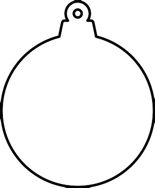 Christmas Ornament Outline Clip Art Image - ClipSafari