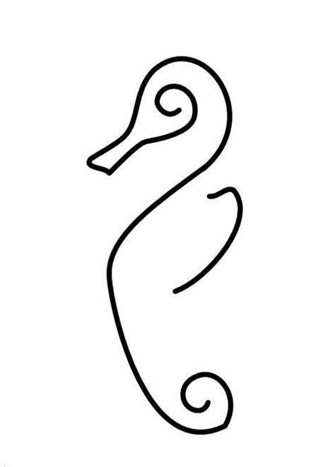 Simple minimals seahorse silhouette tattoo design - Tattooimages.biz