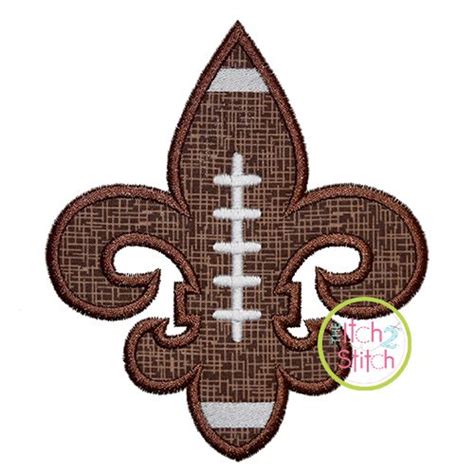 Fleur De Lis Football Applique Machine Embroidery Designs By Juju