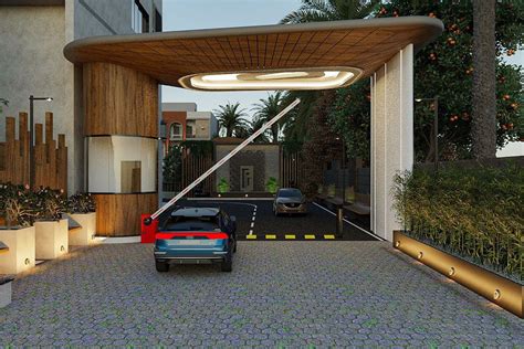 Bungalow Exterior, Main Entry Gate & Garden area on Behance