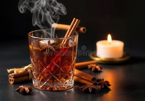 Luxury Hot Toddy Cocktail Styling With Warm Spices Cinnamon Stick