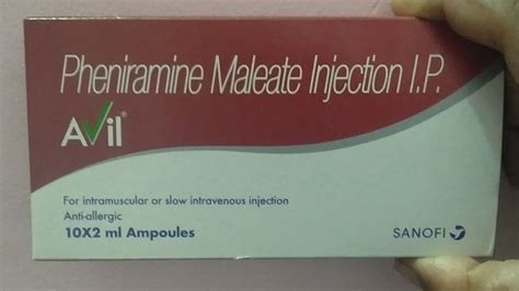 Avil Injection Phenirmine Maleate Injection IP 22 75 Mg Benifit