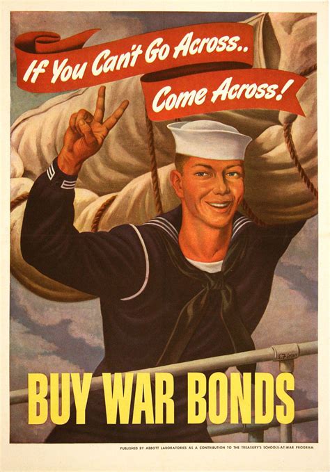 Original World War Ii Poster 1943 For Abbott Labs If You Cant Go