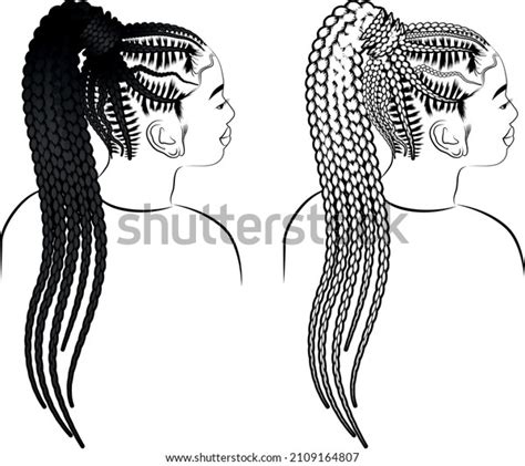 African Women Braids Hair Black Vector Illustration: Over 625 Royalty-Free Licensable Stock ...