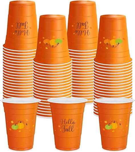 Amazon Yaomiao Pcs Thanksgiving Plastic Cups Bulk Reusable