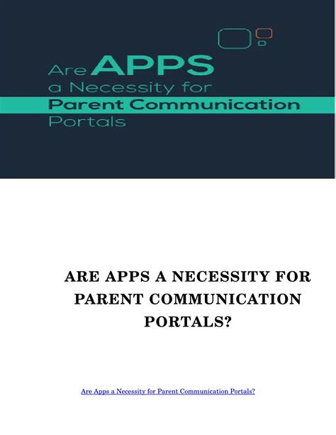 PPT - Parent Communication Portal Apps A Necessity? PowerPoint