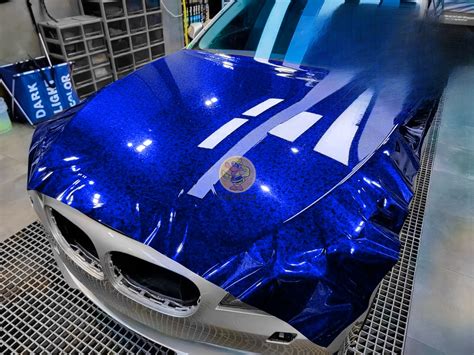 Super Glossy Blue Forged Carbon Fiber Car Wrap Vinyl Wrap Stickers Roll