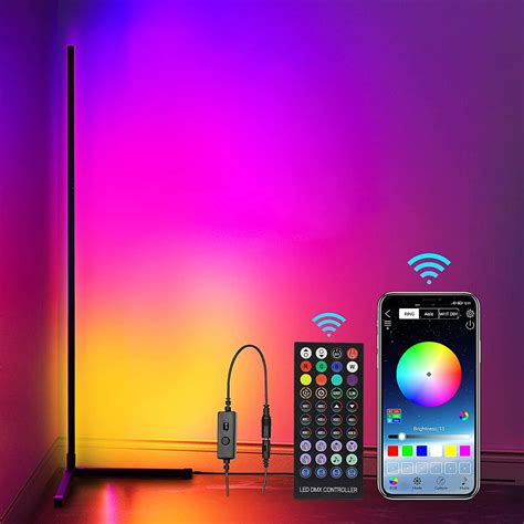 Buy Corner Floor Lamp, 62.2” RGB Color Changing Mood Lighting Corner