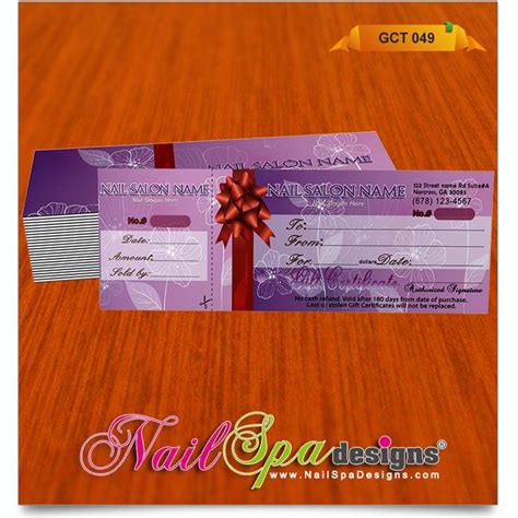 Gift Certificate Template For Nail Salon Visit With Regard To Free