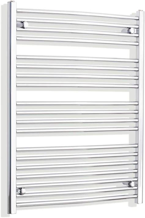 Companyblue 700mm Wide Curved Chrome Heated Towel Rail Radiator Ladder