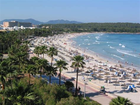 Blick Auf Den Strand Vom Hipotels Mediterraneo Adults Only Sa