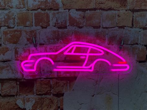 Porsche 911-964 LED neon Sign (profile view) - My LED neon Design