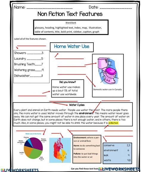 Worksheets For Nonfiction Text Features