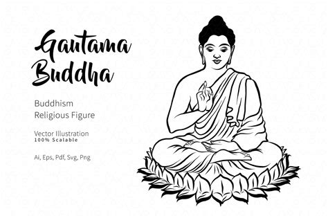 Gautama Buddha Vector Illustration :: Behance