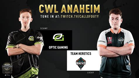 Optic Gaming Vs Team Heretics Cwl Anaheim Day Youtube