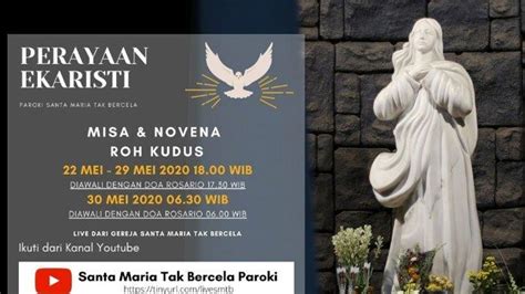 Jadwal Misa Online Minggu 24 Mei 2020 Gereja Katolik Keuskupan Surabaya