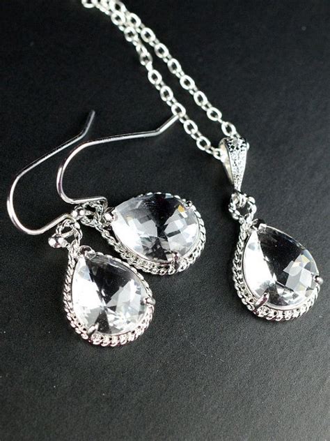 Bridesmaids jewelry set NECKLACE EARRINGS. by thefabwedding2, $57.99 | Bridesmaid jewelry ...