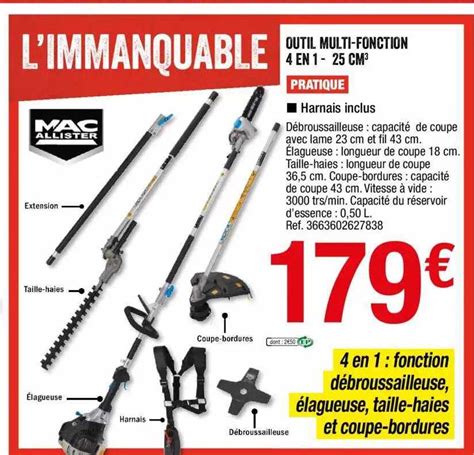 Promo Outil Multi fonction 4 En 1 25 Cm3 chez Brico Dépôt iCatalogue fr