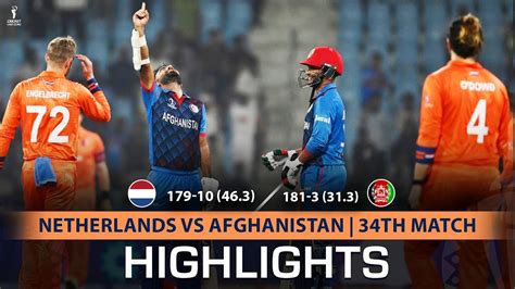 Netherlands Vs Afghanistan Th Match Full Highlights Wc Afg