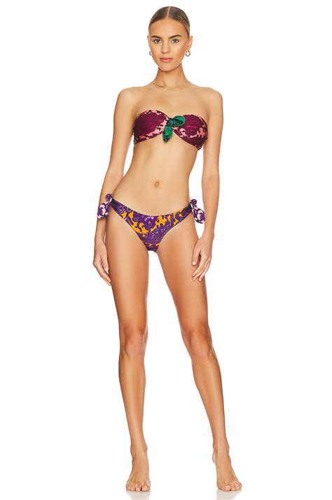 Zimmermann Tiggy Tie Bikini Set In Spliced REVOLVE