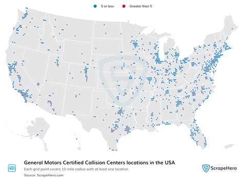 Number of General Motors Certified Collision Centers locations in the