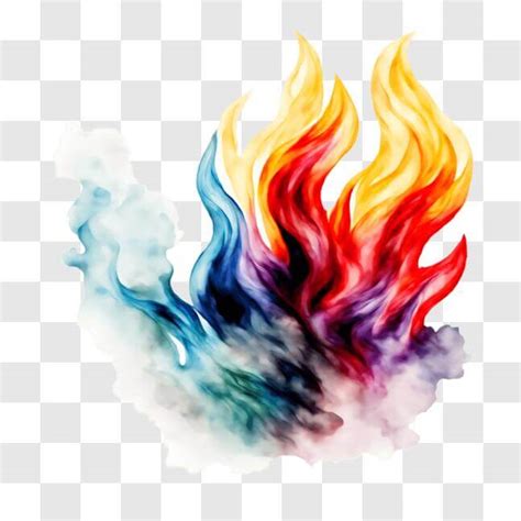 Download Colorful Floating Fire Illustration Png Online Creative Fabrica