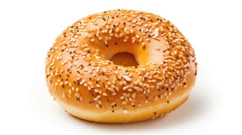 premium ai image freshly baked bagel ring shaped bread isolated