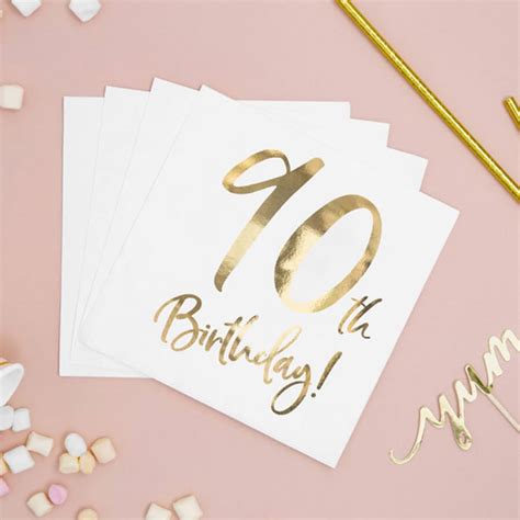 90th Birthday Party Napkins x20 | Cazaar