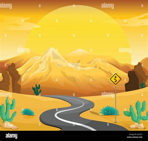 Signage Winding Road Stock Vector Images Alamy