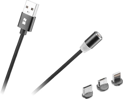 Câble de charge magnétique 3 en 1 de USB A vers Micro USB USB C