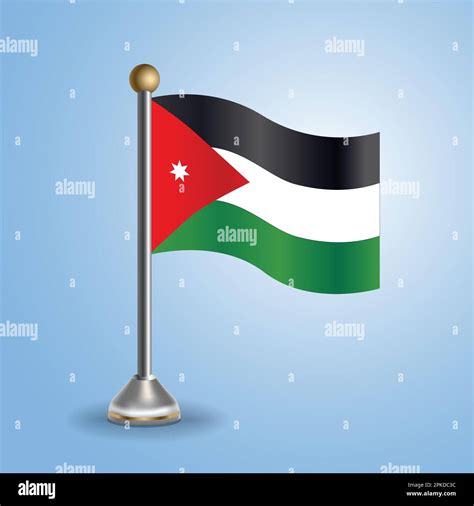 State table flag of Jordan. National symbol, vector illustration Stock ...