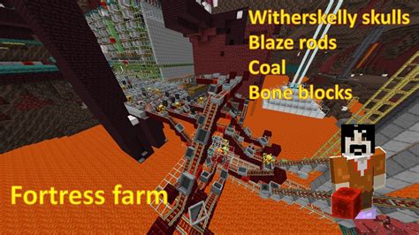 Fortress Farm Minecart Based Dimensional Wither Skulls H