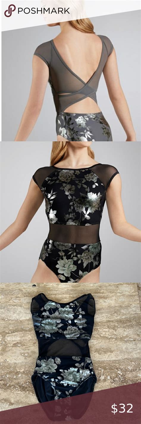 Floral Mesh Crossover Leotard Nv11597 Balera Dancewear