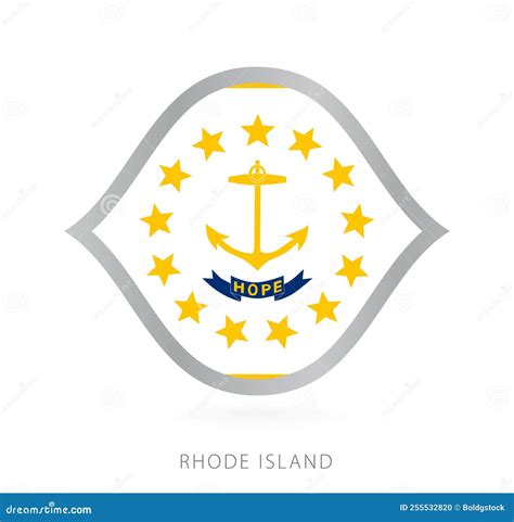 Rhode Island National Team Flag In Style For International Basketball