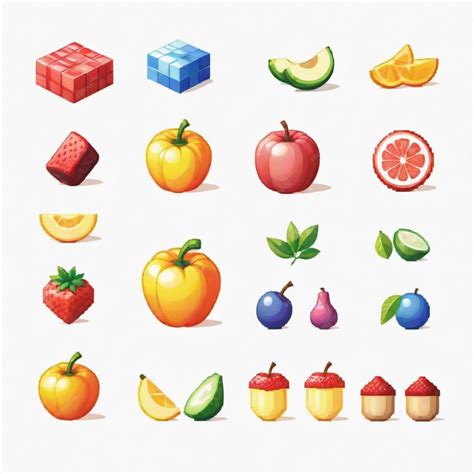 pixelated designs detailed vector set premium ai generated vector