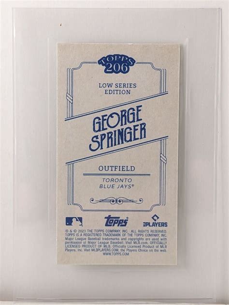 2023 Topps T206 Low Series George Springer Toronto Blue Jays EBay