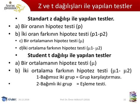 ARAŞTIRMA İSTATİSTİK ve HİPOTEZ TESTLERİ 10 HAFTA ppt indir