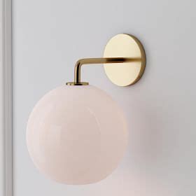 Sculptural Glass Globe Sconce 6 8 Milk West Elm