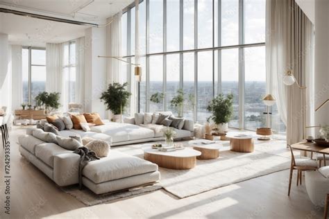 Scandinavian skyscraper Penthouse In this interior visualization, the ...