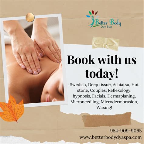 Book With Us Today We Offer Many Great Services From Massages To