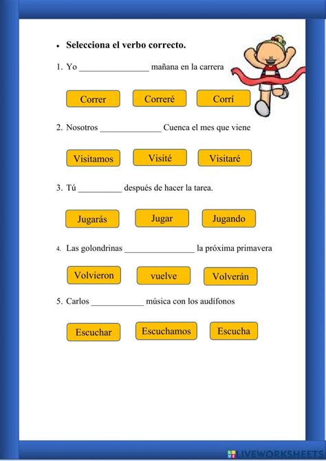 Tiempos Verbales Online Exercise For Sexto Live Worksheets