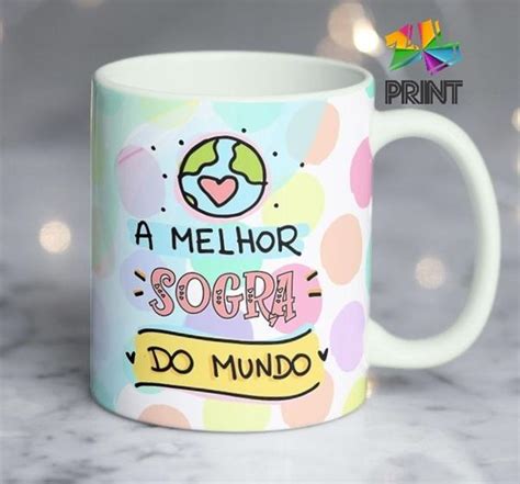 Caneca Porcelana A Melhor Sogra do Mundo Presente dia das Mães