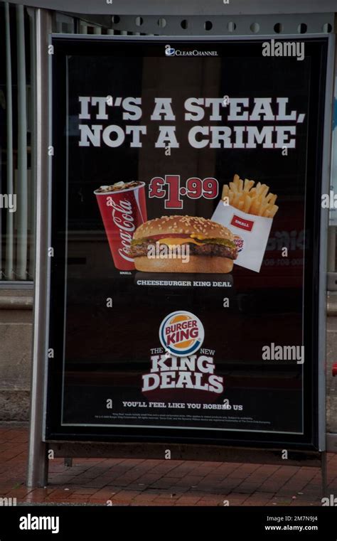 It's a steal not a crime Burger king advert from 2009 Stock Photo - Alamy