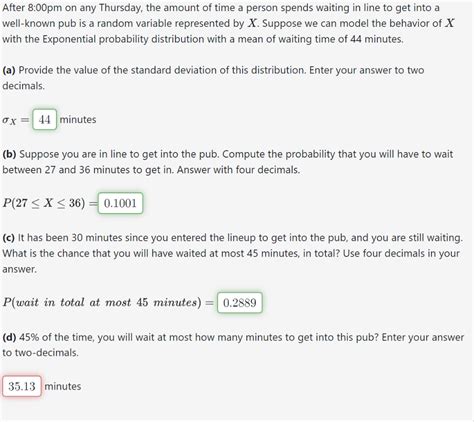 Solved After 8 00pm On Any Thursday The Amount Of Time A Chegg