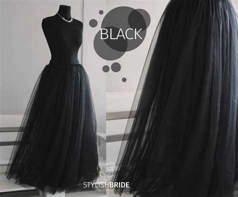 Long Tulle Skirt Black Tulle Dress Ball Gown Skirt Tulle Long Skirt