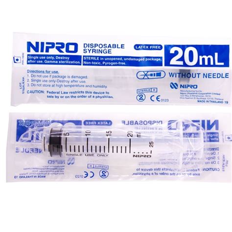 Nipro Cc Syringe Only Luer Lock Box Of